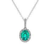 Emerald & Diamond Pendant - Dracakis Jewellers